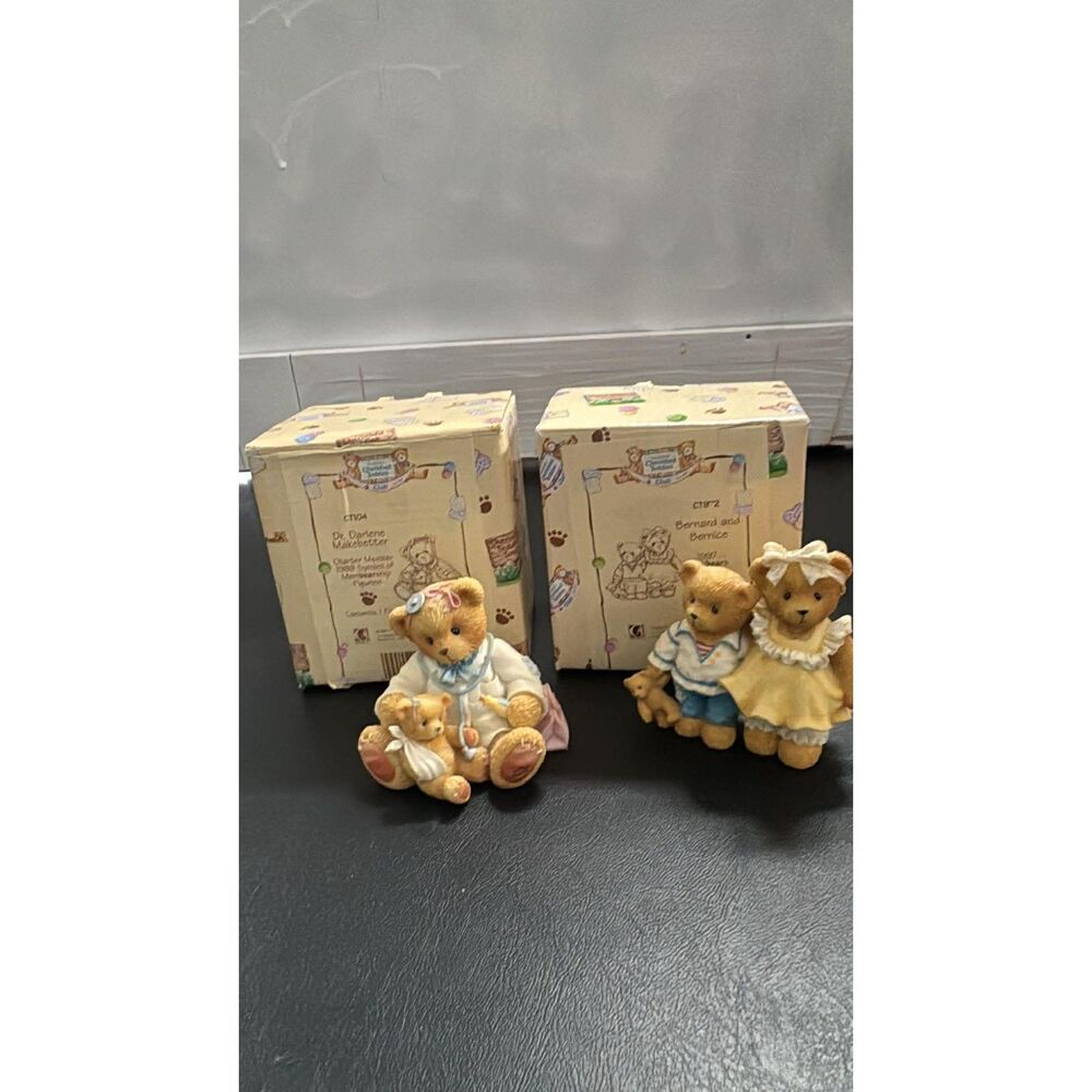 Cherished Teddies Dr. Darlene 1997 & Bernard - Bernice 1997 Figurine Enesco